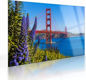 Üveg kép - Golden Gate híd, San Francisco (70x50 cm)