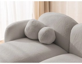 Szürke buklé sarokkanapé (bal oldali-heverő résszel) Orbit – Ropez