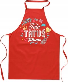 Konyhai Kötény pamut piros Apa ajándék apák napjára FA_711_c