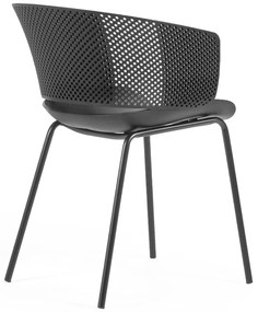 Fekete étkezőszék szett 4 db-os Yeray – Kave Home