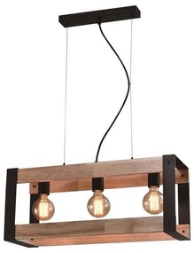 Fekete függőlámpa 20x60 cm Varna – Candellux Lighting