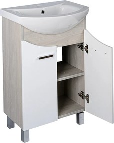TMP ZX 55 - SONOMA - álló fürdőszobabútor - Sanovit ZENON - 6055 porcelán mosdóval - 55 x 44 cm