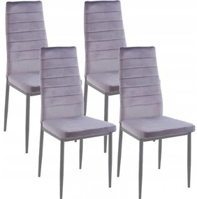 Coleta Nova bársony szék Szürke