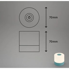 Briloner 7461010 - LED Dimmelhető Asztali lámpa tölthető LED/2W/5V IP44 kék