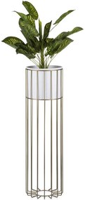 Fém virágcserép LOFT 70x20 cm arany/fehér