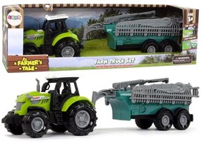 Traktor permetezővel - Zöld, 23cm