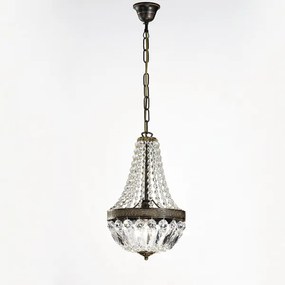 Orion HL 6-1551/1 - Kristály csillár láncon ARILA 1xE27/60W/230V barna/patinás