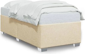 vidaXL krémszínű szövet ágykeret matrac nélkül 100x200 cm