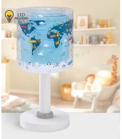 Dalber 40671 - LED gyerek lámpa WORLD 1xG4/4W/230V kék