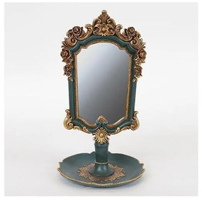 Álló tükör 27,2x15,3 cm zöld/arany