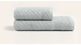 Kék pamut törölköző és fürdőlepedő készlet 2 db-os - Foutastic