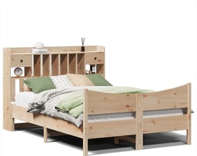 vidaXL tömör fenyőfa ágy matrac nélkül 140 x 190 cm