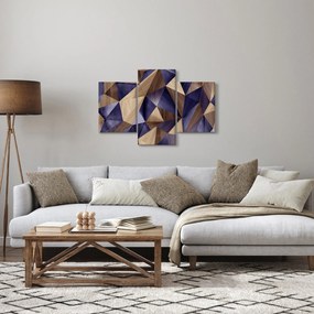 Kép - 3D fa háromszögek (90x60 cm)