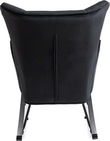 Hintafotel fekete bársony kárpittal – JACKSON