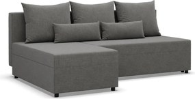 Nobu sarokkanapé, fonott, univerzális oldal, fekete