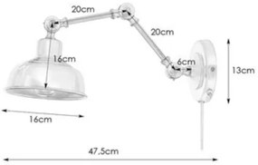 Markslöjd 108115 - Fali lámpa GRIMSTAD 1xE27/60W/230V