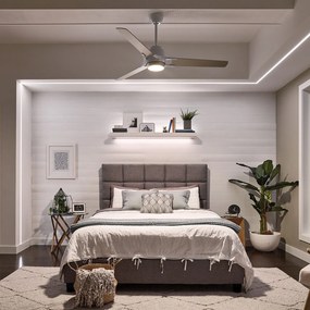 Kichler modern mennyezeti ventilátor zeus fehér ezüst elsklf-zeus-60-wht