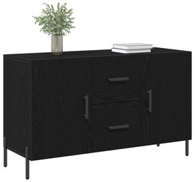 Fekete Tölgy Oldalszekrény 100x36x60 cm Mérnöki Fa