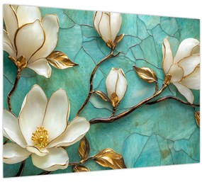 Kép - 3D magnóliák (70x50 cm)