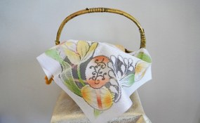 Mg Szalvéta Fehér húsvéti tojás színes 30x30cm kosárba