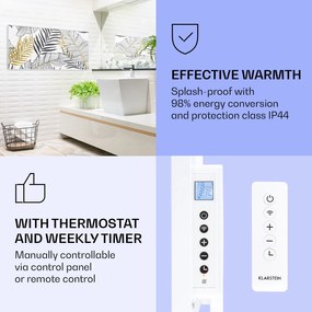 Klarstein Wonderwall Air Art Smart, infravörös hősugárzó, 120 x 60 cm, 700 W, levél