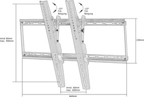 MOUNTY Fali konzol LCD TV-re 55"-ig dönthető