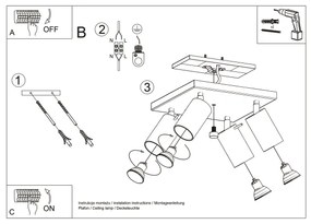 Brilagi -  LED Spotlámpa ASMUS 4xGU10/7W/230V fekete