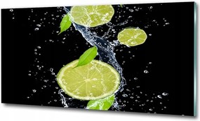 Fotó-üvegkép Narancs és víz 125x50