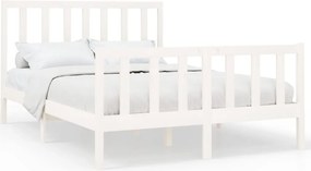 vidaXL fehér tömör fenyőfa ágy matrac nélkül 140 x 200 cm