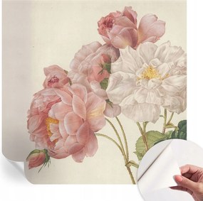 Öntapadós tapéta Divatos 3D fali ragasztóval Romantikus rózsák 250x250 cm