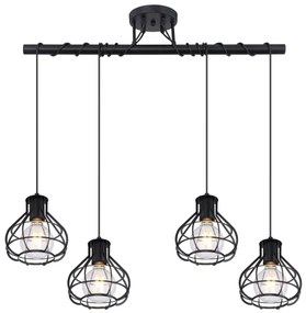 Globo 15388-4D - Csillár zsinóron CLASTRA 4xE27/60W/230V