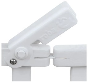 Fehér összecsukható gurulós babaágy 60x120 cm Fold up – Roba