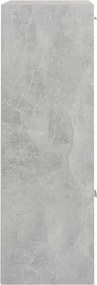 betonszürke szerelt fa tárolószekrény 60 x 29,5 x 90 cm