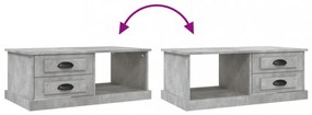 betonszürke szerelt fa dohányzóasztal 90 x 50 x 35 cm