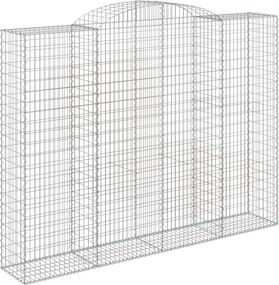 vidaXL íves horganyzott vas gabion kosár 300 x 50 x 220/240 cm
