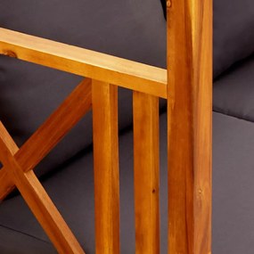 tömör akácfa kerti pad tetőponyvával és lábtartókkal