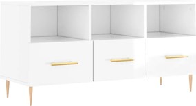 vidaXL fehér magasfényű szerelt fa TV-szekrény 102x36x50 cm