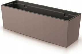 Virágtartó láda erkély terasz sima 77x24cm mocca