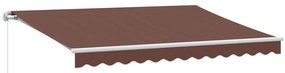 barna kézzel kihúzható LED-es napellenző 350 x 250 cm