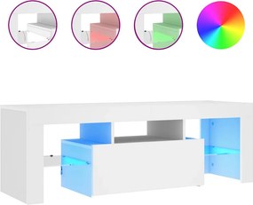vidaXL fehér TV-szekrény LED-lámpákkal 120 x 35 x 40 cm