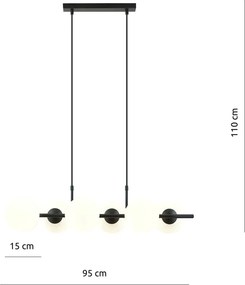 Emibig modern függeszték rory fehér fekete emi1205/6