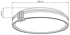 LED Dimmelhető fürdőszobai lámpa ARLETTA LED/48W/230V IP44 + távirányító