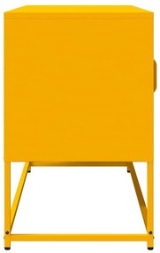 mustársárga hidegen hengerelt acél TV-szekrény 100,5x39x60,5 cm