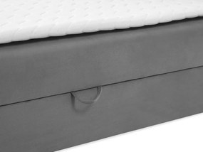 Franciaágy 140 cm Gunzy (szürke) (ágyráccsal és matraccal) (tárolóhellyel). 1104126