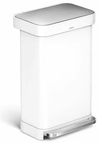 Simplehuman pedálos szemetes 45 l, fehér