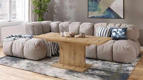 Mazzoni ASTON MINI Artisan Tölgy - MODERN NYITHATÓ EMELHETŐ DOHÁNYZÓASZTAL ÉTKEZŐASZTAL ÁTALAKÍTHATÓ ASZTAL