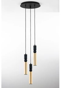 Jupiter 2016 - Csillár zsinóron ALAS 3xGU10/10W/230V arany/fekete