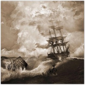 Poszterek 140x140 Vihar Tenger Hajó Tájkép