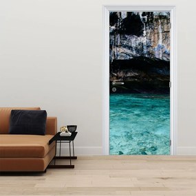 Fotótapéta ajtóra - Víz és sziklák (95x205cm)