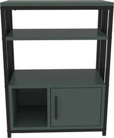 Letos könyvespolc, zöld-fekete, 60 cm